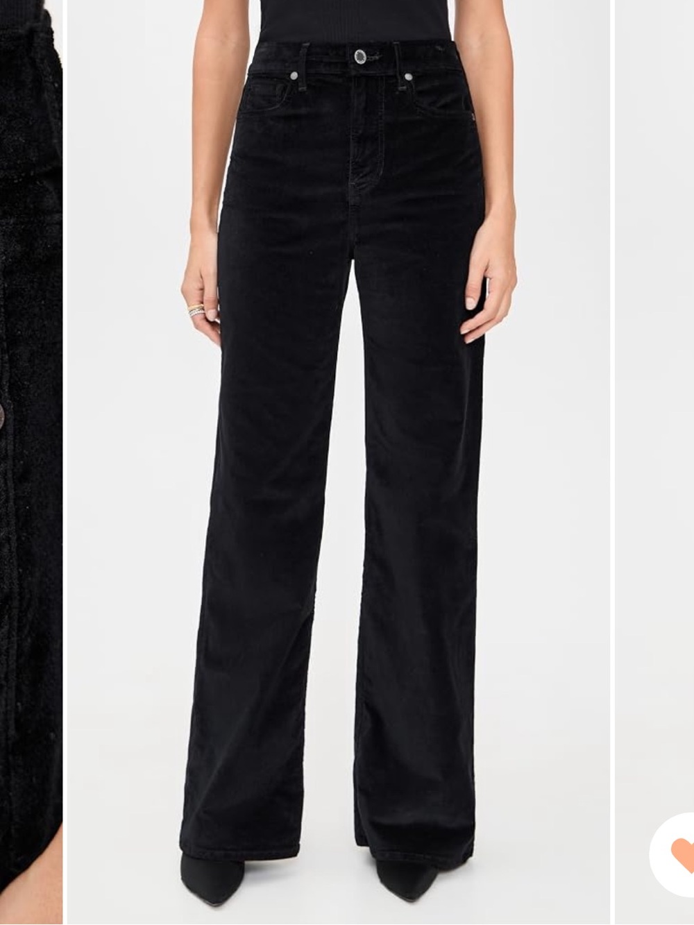 Veronica Beard Black High-Rise Wide-Leg Velvet Pants - Picture 4 of 9
